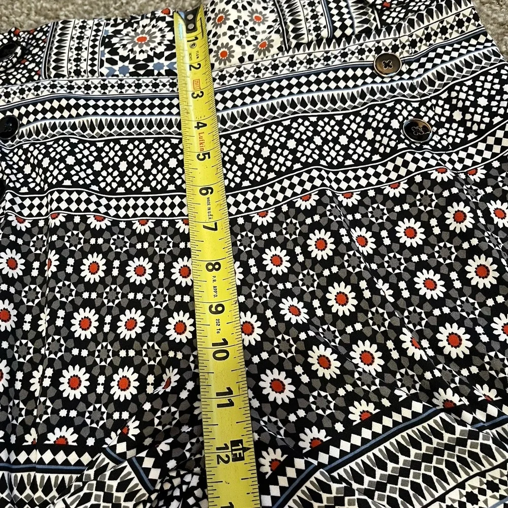 Robert Louis Geometric Floral Wide Leg Cropped Pants Womens 1X Sailor Retro - Picture 8 of 10